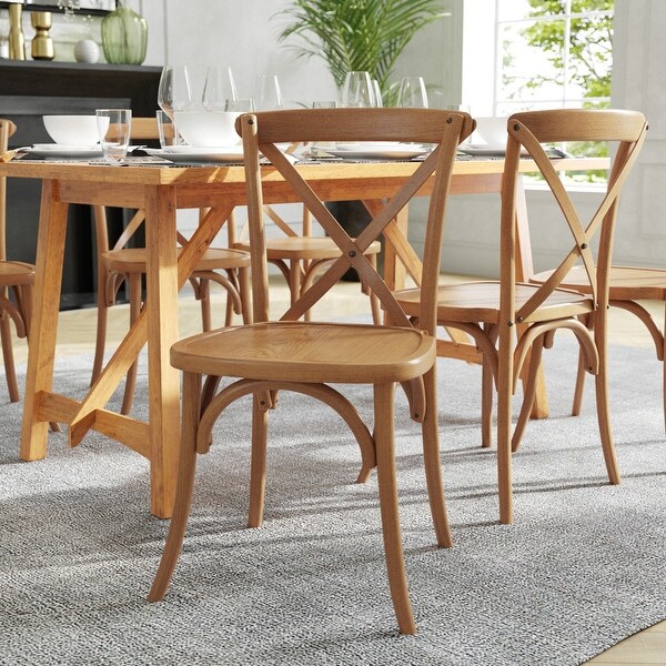 Stackable Wood Cross Back Chair On Sale Bed Bath Beyond 27085626