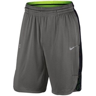 Shop Nike Men S Elite Basketball Shorts Dark Grey Small