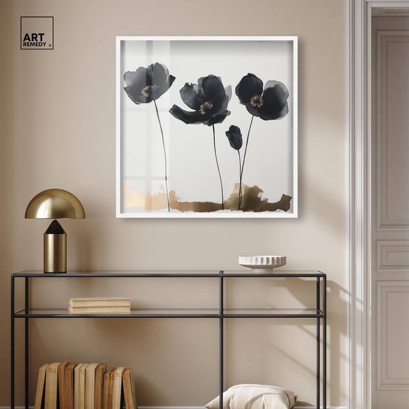 Nocturnal Flowers I Shadowbox by Art Remedy