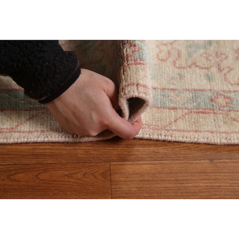 Hand Knotted Oriental 100% Wool Carpet Transitional Medallion Beige & Ivories Oushak Area Rug - 10' 3'' X 8' 0''