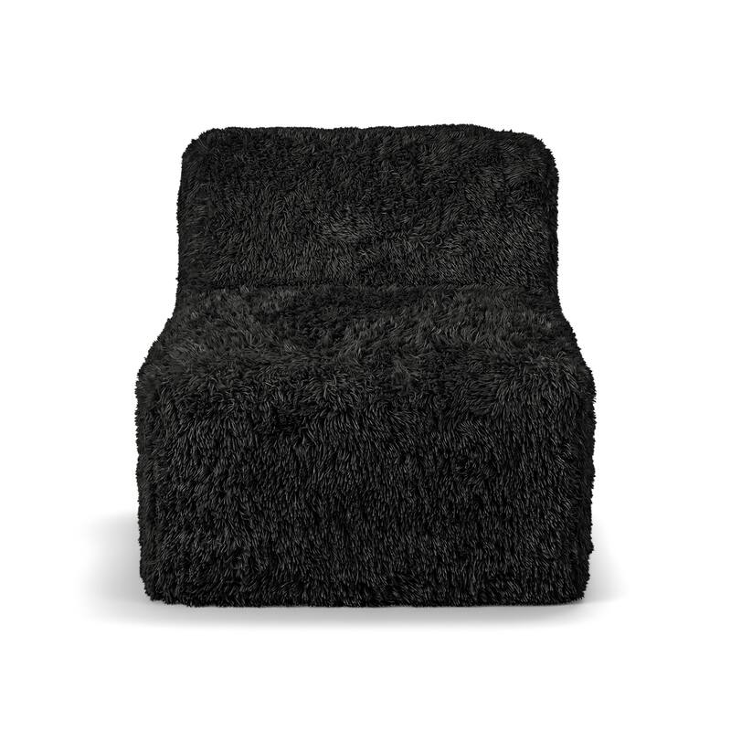 Furniture of America Ylena Modern 5-Piece Faux Fur Foam Modular Compressed Sectional Sofa