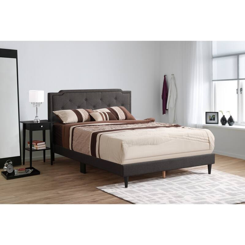 Black Queen Bed with Casual Transitional Style, Sleek Finish and Spacious Frame for Comfortable Bedroom Living
