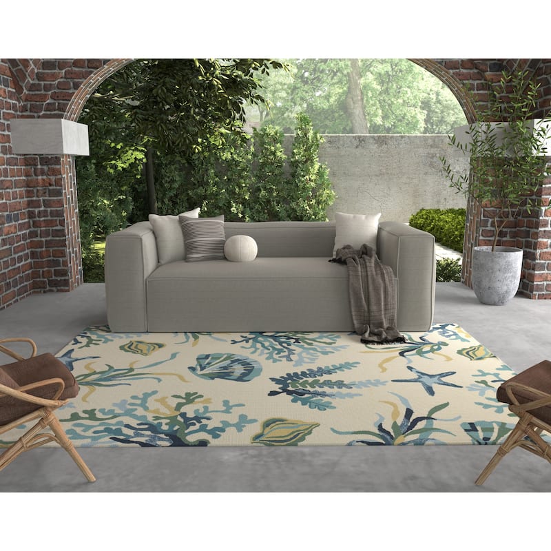 Domani Trails Coral Reef Indoor/Outdoor Rug