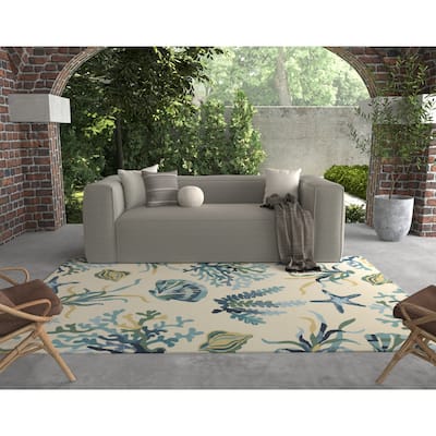 Domani Trails Coral Reef Indoor/Outdoor Rug