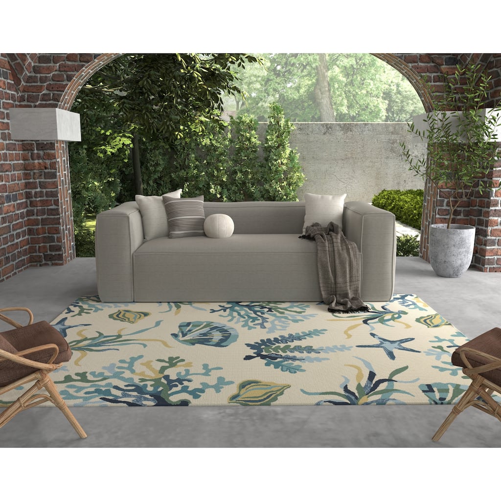 Domani Trails Coral Reef Indoor/Outdoor Rug