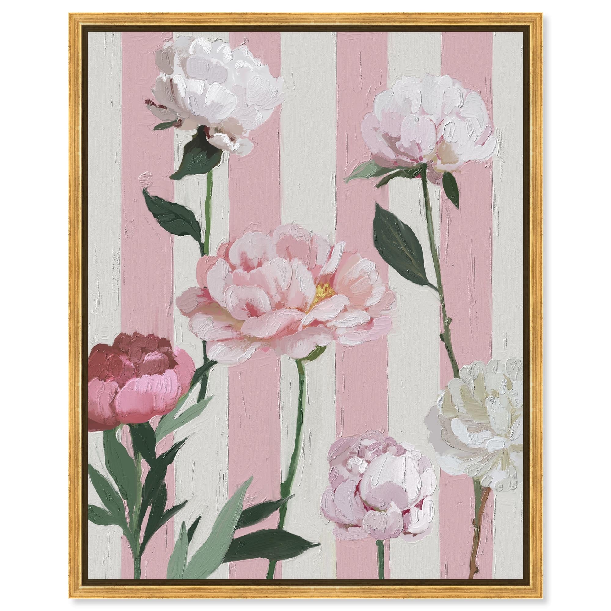 Rose Poppies Boho Floral Art Framed Canvas Print by Notoriart