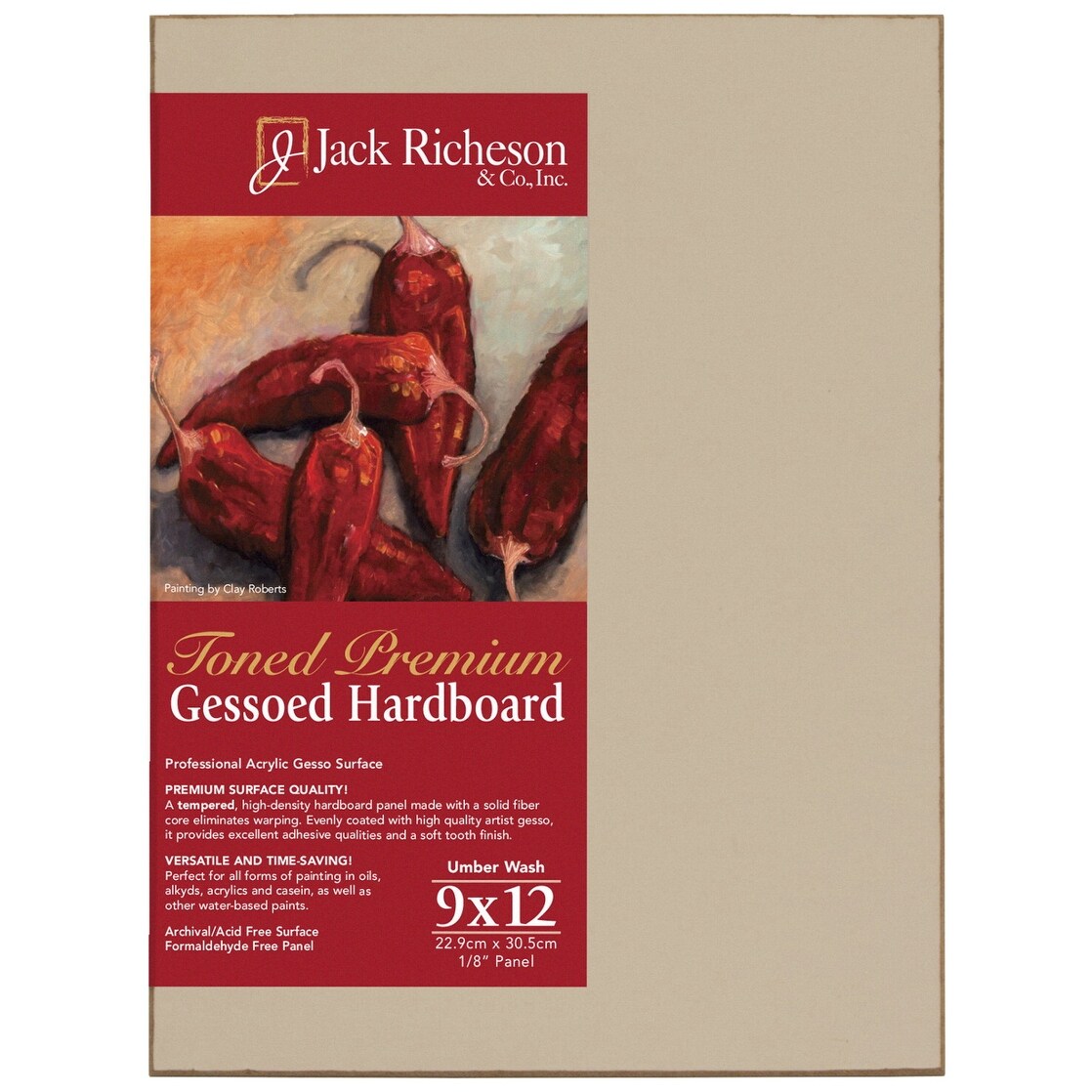 8 Inch By 10 Inch Jack Richeson 1 8 Inch Premium Tempered Gessoed