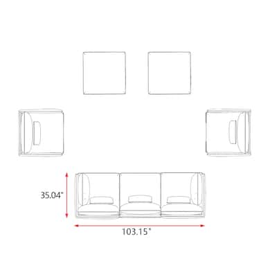 Simon 7pc Multi-Chair Seating Group