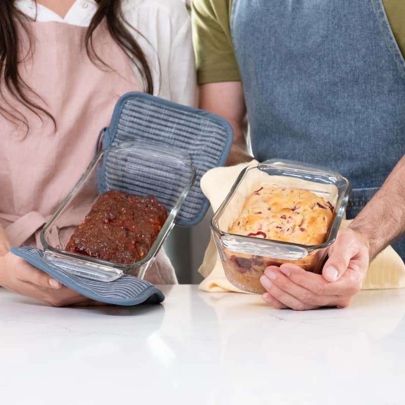 Libbey Bakers Premium Glass Loaf Baking Dish Set of 2
