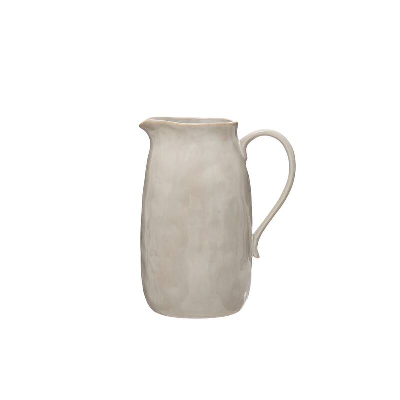 Stoneware Pitcher with Reactive Glaze - 6.4"L x 4.3"W x 8.3"H