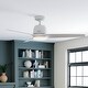 preview thumbnail 1 of 15, Hunter + Jasmine Roth 52" Malden Ceiling Fan w/ LED Light, Remote - Casual, Transitional - Designer! Matte White
