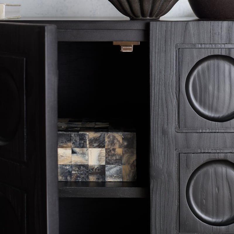 SAFAVIEH Couture Osmund 4-Door Wood Sideboard - 62"W x 18"D x 30"H