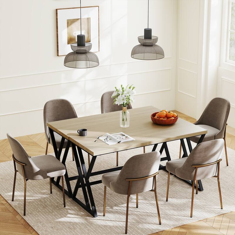 Gymax 4PCS 59'' Computer Desk Large Industrial Home Office Desk