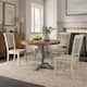 Option Antique White Chairs w Antique Grey Table