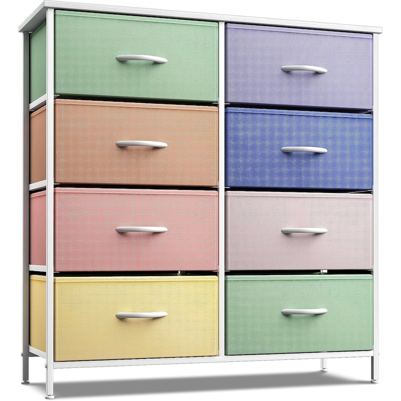 Sorbus 8 Drawer Dresser Stand - White