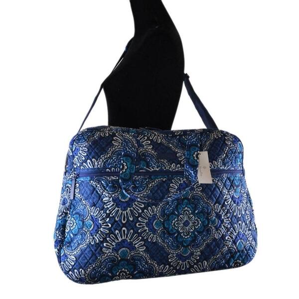 Shop Vera Bradley Blue Tapestry Grand Traveler Cotton Weekender