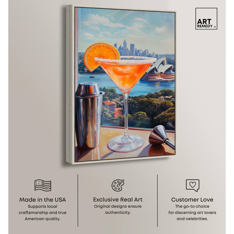 Classy Drink in Australia Canvas by Art Remedy