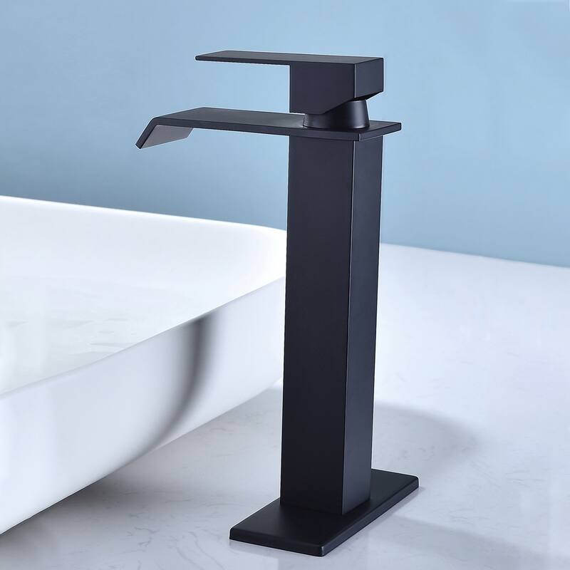 Topcraft Stainless Steel Single Handle Waterfall Faucet with Plate