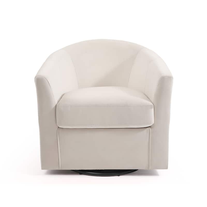 Modern 29"W Upholstered Swivel Barrel Chair for Living Room