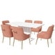 preview thumbnail 24 of 65, 7-Piece Clihome High-gloss Extendable Table Velvet Chair Dining Set