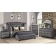 preview thumbnail 64 of 78, Sophia Crystal Tufted 4PC/5PC Bedroom Set Made with Wood Sophia Full 4 Piece Bed room set Gray