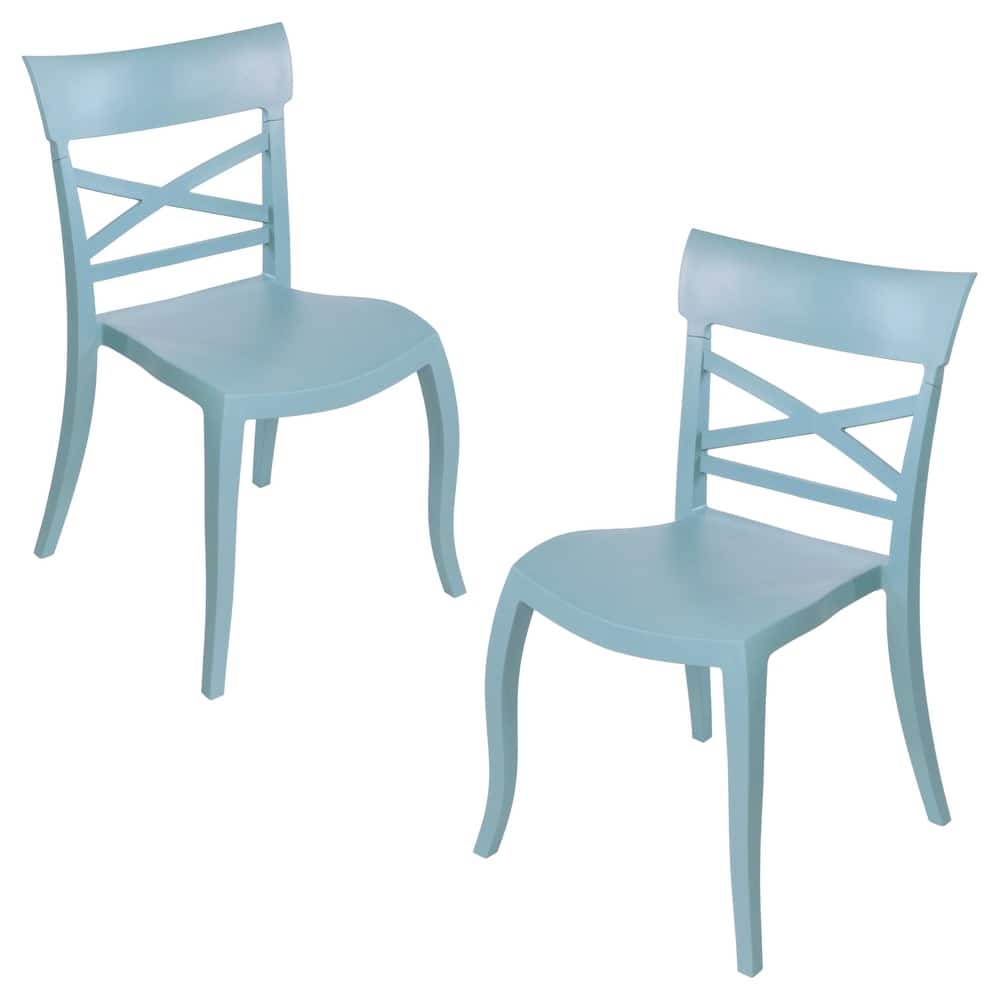Furnish Theory X-Terra S Indoor/Outdoor Stackable Anti-UV Glass Fiber-Reinforced Polypropylene Dining Side Chairs (Set of 2)
