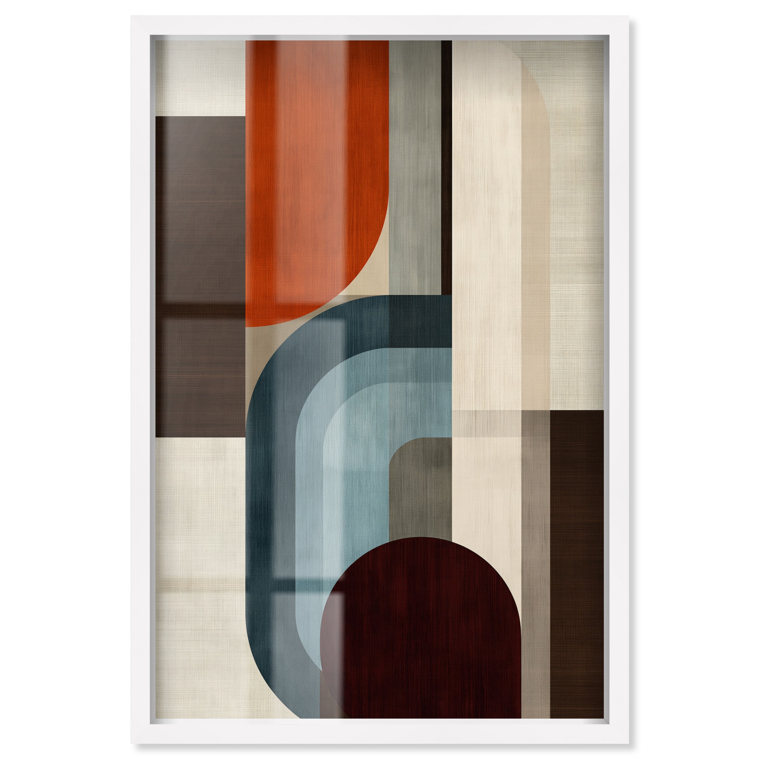 Midcentury Echo III Office Wall Decor Shadowbox Print by Art Remedy
