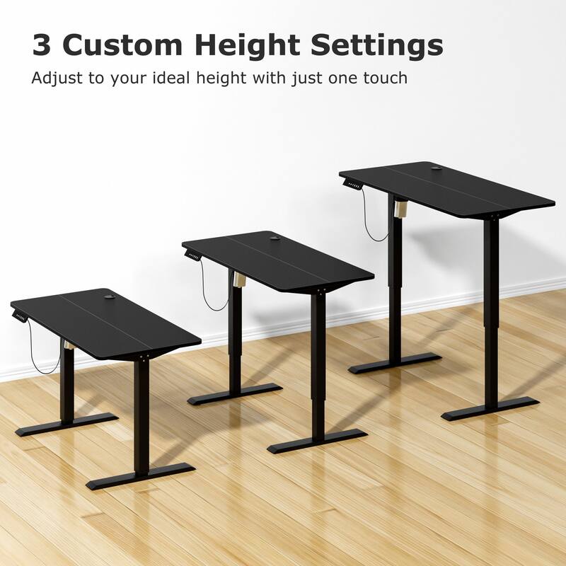 Javlergo Standing Desk, Adjustable Height Electric Sit Stand Up Down Computer Table, Ergonomic Rising Modern Lift Motorized