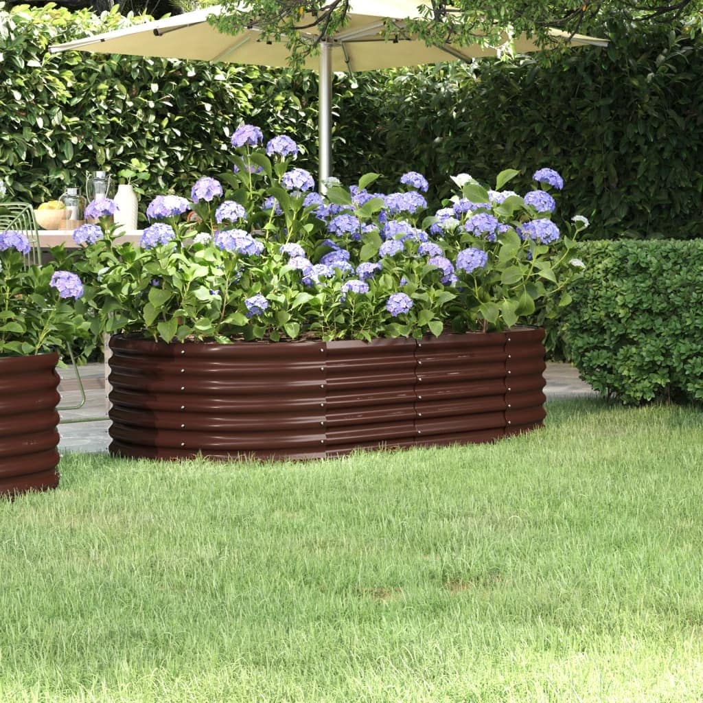 vidaXL Patio Raised Bed Galvanized Steel