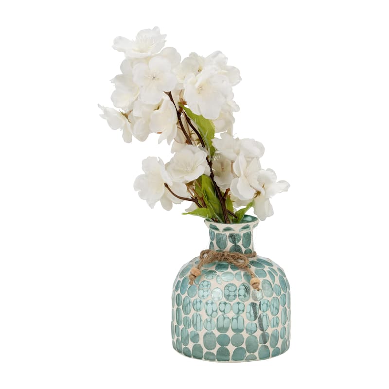 Sagebrook Home Glass Mosaic Vase