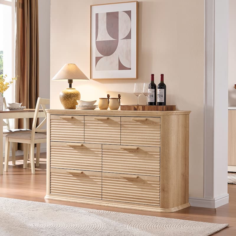 Modern 7 Drawer Dresser for Bedroom, Chest of Drawers