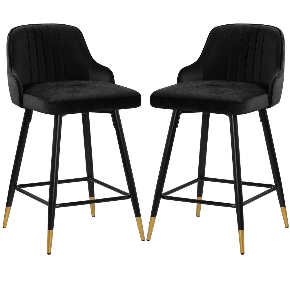 Black modern store counter stools