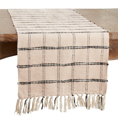 Table Runner With Checkered Design - 16"x72"