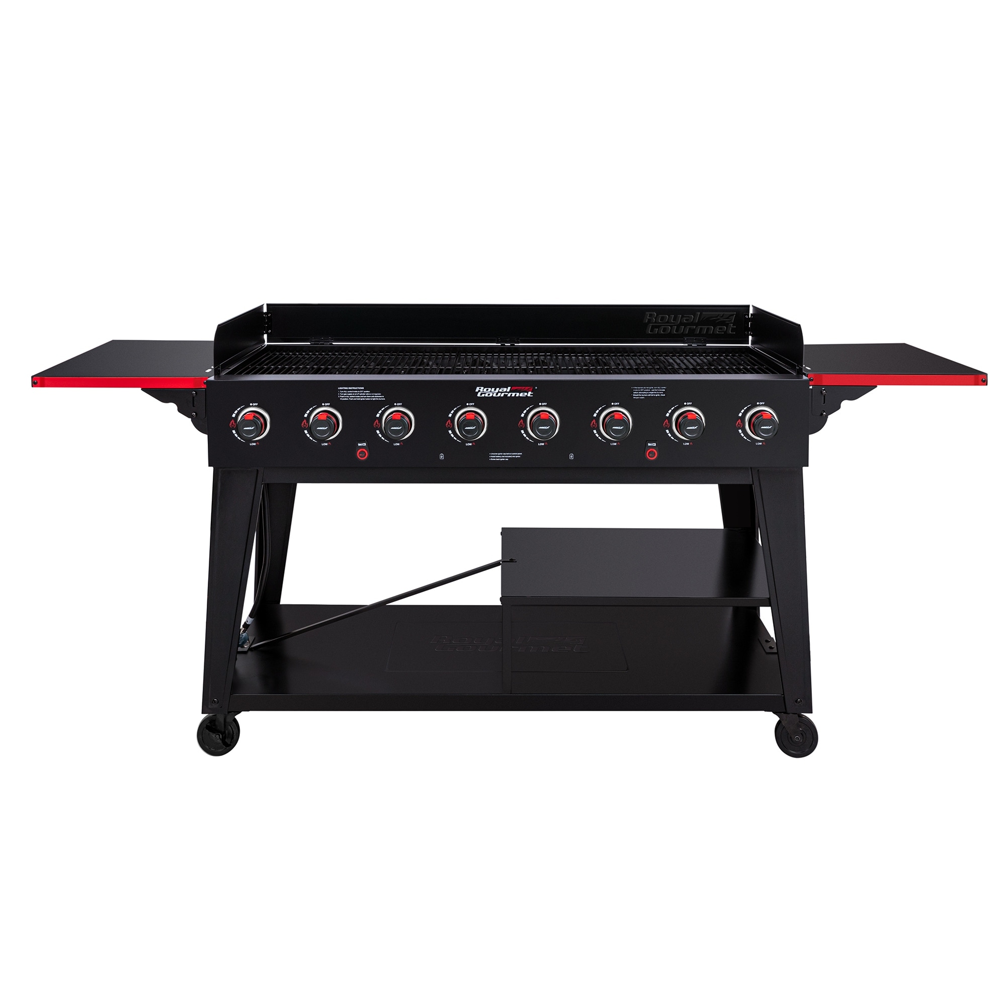 Royal Gourmet GB8003 8-Burner Gas Grill, 104,000 BTU, Independently Controlled Dual Systems