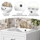 preview thumbnail 167 of 191, GDFStudio - Aurora Wood Bathroom Vanity Set with Ceramic Sink and Divided Drawers