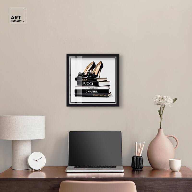 Ink Books and Heels Shadowbox by Art Remedy
