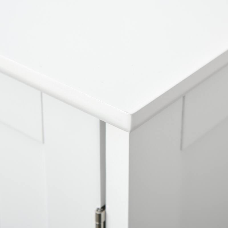 MDF Bathroom Storage Cabinet with Adjustable Shelf and U-Shaped Cut Fits Most Bathroom Styles - 23.5" W x 11.75" D x 23.5" H