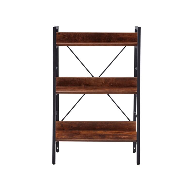 3Tier Shelves Ladder Desk Shelves and Each Shelf Has Baffle to Stop
