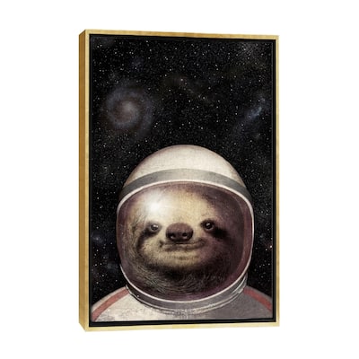 iCanvas "Space Sloth" by Eric Fan Framed Canvas Print