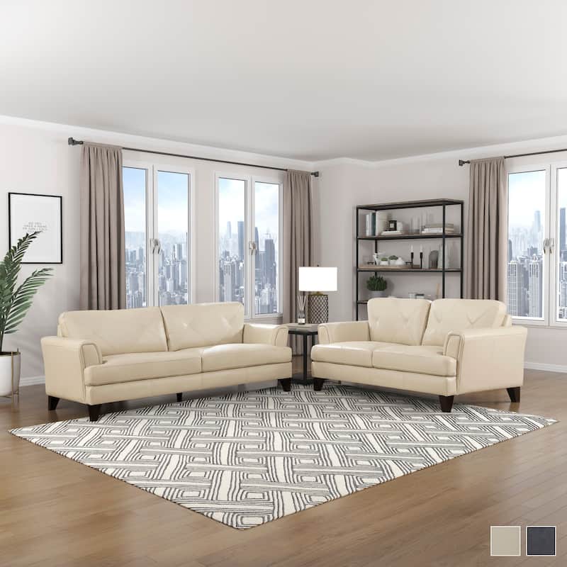 Howe 2-Piece Leather Living Room Sofa Set