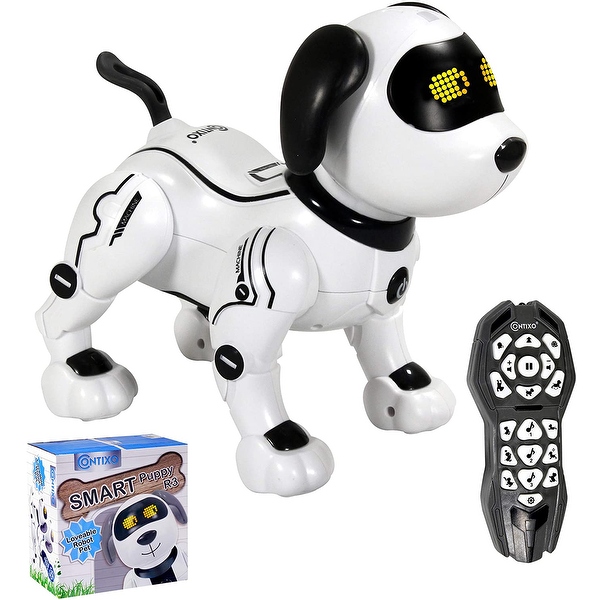 Contixo R3 Robot Dog, Walking Pet Robot Toy(Black) - 1 package - Overstock - 32609990