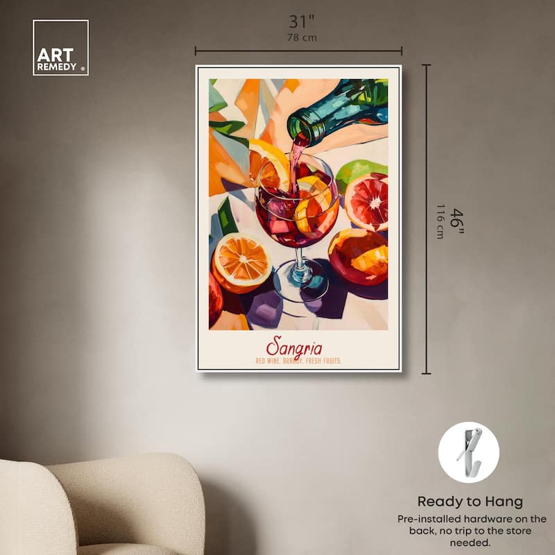 Sangria Recipe Poster Canvas by Art Remedy