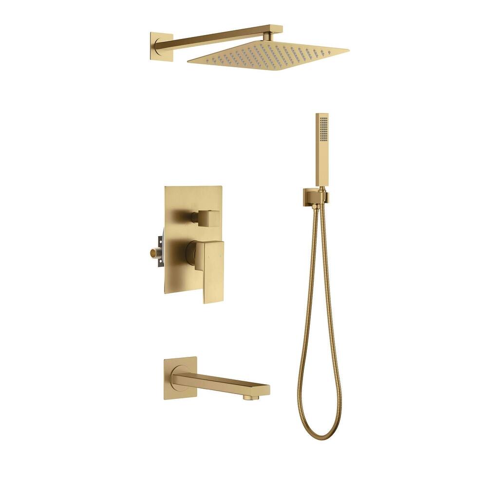 Cube Pressure Balanced 3-Function Shower System with Rough-In Valve