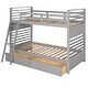 preview thumbnail 8 of 57, Twin over Twin Classic Wooden Bunk Bed with Two Drawers,Space-Efficient Multifunctional Bunk Bed With Storage