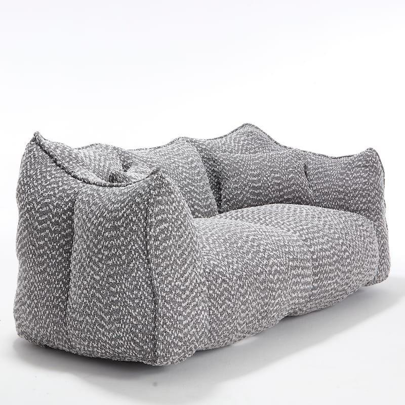Giant Bean Bag Loveseat Sofa with Armrest for Living Room