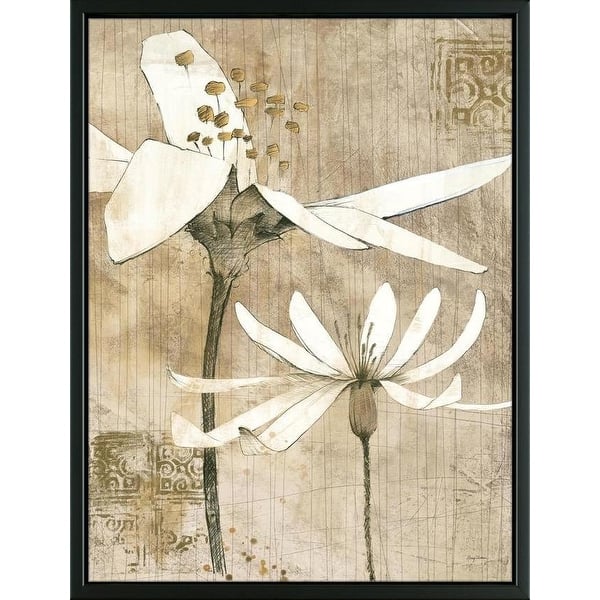 Easy Art Prints Avery Tillmon S Pencil Floral Ii Premium Canvas Art Overstock 25743859