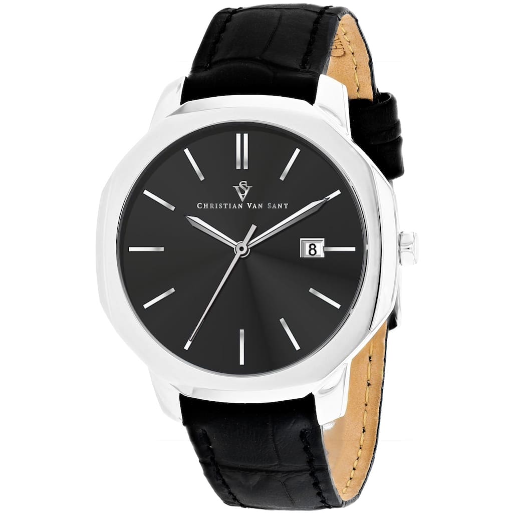 Christian Van Sant Men's Octavius Slim Black Dial Watch - CV0530 - 6 (36)
