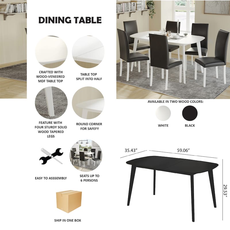 CraftPorch Classy Modern 7-piece Dining Set