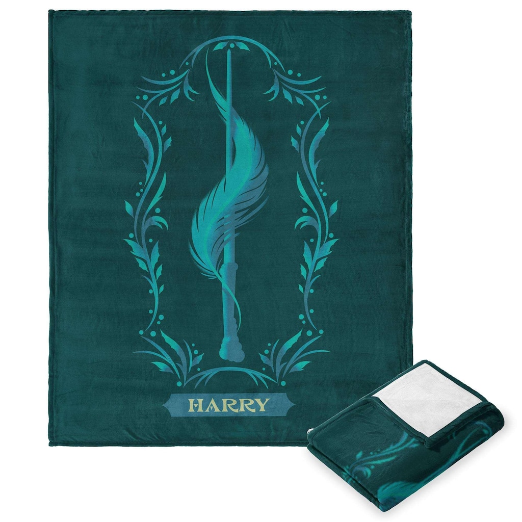 Harry Potter Harry's Wand Silk Touch Throw Blanket