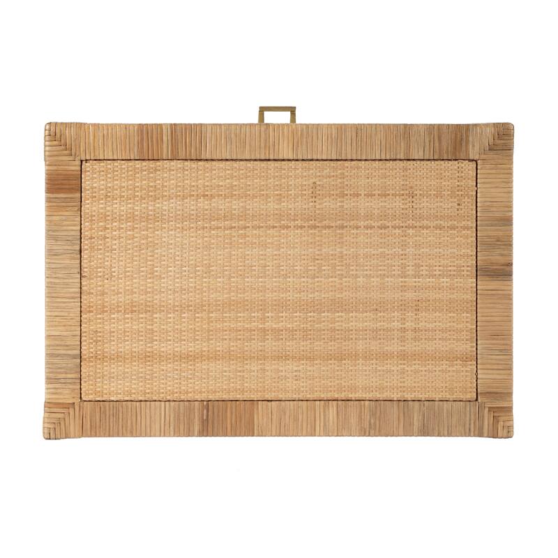 Corfu 1 Drawer Natural Raffia Nightstand